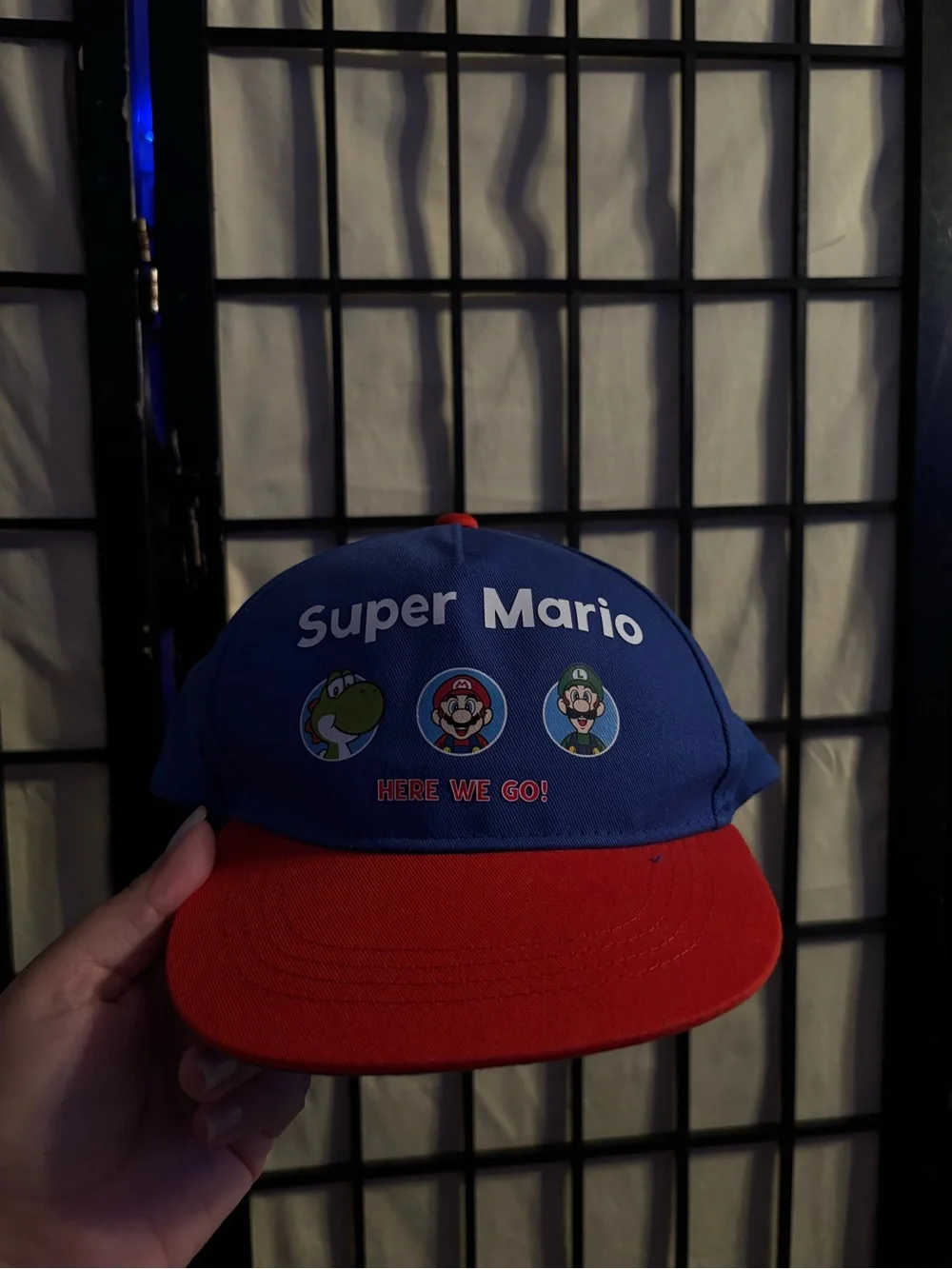 Nintendo Super Mario Blue Hat with Black Logo
